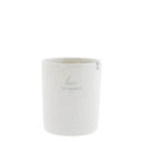 Bastion Collections beker love - grijs van aardewerk