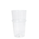 Bastion Collections latte glas met ribbelstructuur en een zwart hartje op de bodem