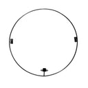 Ronde donkergrijze muurkaarsenhouder van Storefactory met een diameter van 50 cm.
