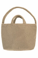 Zusss teddy shopper in een groen tot bruine kleur met twee hengsels en een verstelbare strap.