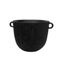 Zwarte keramieken pot confit van Urban Nature Culture met twee oortjes