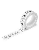 Rols Zoedt masking tape in zwart en wit met de tekst kerst Lach geeft straal geniet.