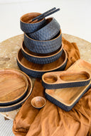 Schaal rond hout - zwart