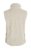 Anna Blue bodywarmer teddy - latte solid