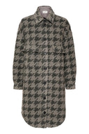 Cream jas in grijs met blousemodel en oversized pasvorm