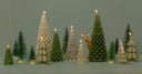 Kaars kerstboom s - leaf green
