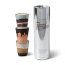 HKliving giftset xmas met drie keramische 70's mokjes gevuld met geurkaars