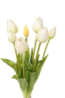 Set van zeven witte tulpen met een lengte van 47 centimeter
