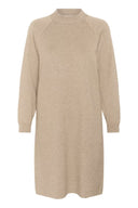 Cream jurk gebreid - creme/beige