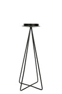 Zwarte metalen kaarsenstandaard van MrsBloom in maat L met een hoogte van 35 cm