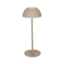 Beige LED lamp van metaal met een diameter van 11 cm en een hoogte van 28,5 cm