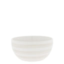 Bastion Collections schaal stripes in wit en titaan met een diameter van 14,5 cm