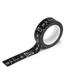 Zwarte papieren masking tape van Zoedt met de tekst van die lieve sint