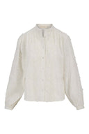 Zusss blouse bloemstructuur - wit