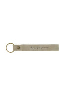 Zusss sleutelhanger heej ga je mee in de kleur zand