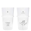 Bastion Collections latte glas van helder glas met zwarte details