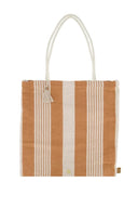 Zusss tas gestreept in camel en ecru