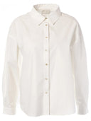 De witte JcSophie blouse Jason met klassieke kraag en lange mouwen