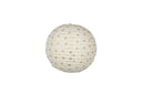Een ronde papieren lamp van MrsBloom in naturel en goud met een diameter van 35 cm.
