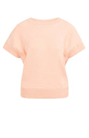 YAYA shirt met korte mouwen in de kleur peach met ronde hals