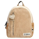 Zebra Trends rugtas in camel kleur met hartjes aan de ritssluiting