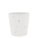 Bastion Collections beker hearts in wit aardewerk