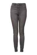 Zusss jeans in grijs, voorzien van een hoge taille en knoopsluiting