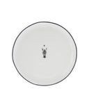 Bastion Collections dessertbord met zebra-patroon in zwart en wit