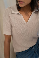 Zusss shirt gebreid - zand