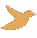 Goudkleurige muurdecoratie in de vorm van een vogel van het merk Label-R