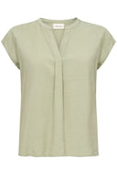 Cream blouse - green tea