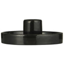 Ib Laursen kandelaar van zwart geglazuurd keramiek met een diameter van 11,5 cm.