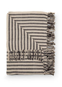 vtwonen plaid chambray in zwart en creme/wit met gestreept patroon