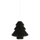 Zwart papieren kerstboompje van Ib Laursen voor decoratie.