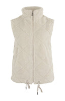 Anna Blue teddy bodywarmer in de kleur latte solid