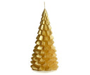 Gouden kaars in de vorm van een kerstboom met een hoogte van 20 cm.