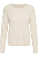Fijngebreide Cream trui in off-white