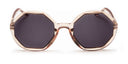 Looplabb zonnebril lolita in kristal champagne, achthoekig model