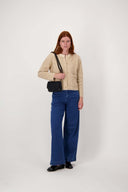 Zusss schoudertas met flap - zwart