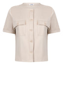 Zoso top print - zand