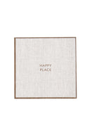 Zusss servetten met de tekst Happy Place uitgevoerd in bruin papier