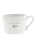 Bastion Collections mok l you are special uitgevoerd in zwart en wit aardewerk