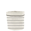 Bastion Collections breadbag in naturel kleur met donkergrijze stikrand