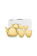 vtwonen theepot set goud met twee bijpassende mokjes