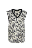 Witte G-maxx top met mouwloos design en decoratieve details