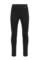 Zusss vlotte legging in het zwart met logo-muntje bij de taille