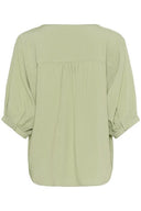 Cream blouse - green tea