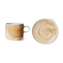 HKliving kop en schotel chef ceramics - creme/bruin