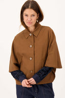 Zusss cape jack - hazelnoot