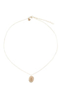 Zusss ketting hangertje in de kleur goud met een ovalen bedel voorzien van de tekst kus